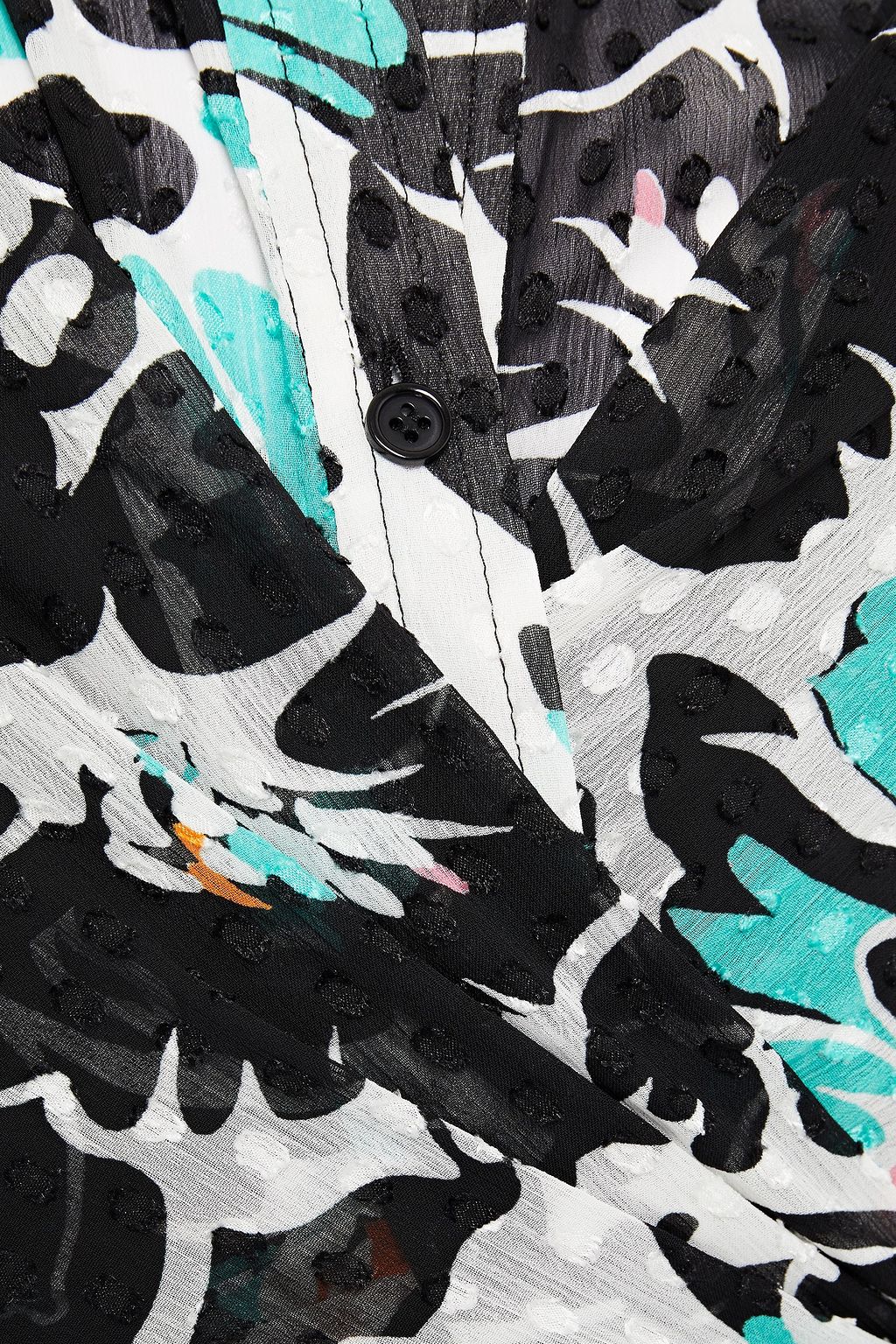 DIANE VON FURSTENBERG Fil coupé floral-print crepon midi shirt dress