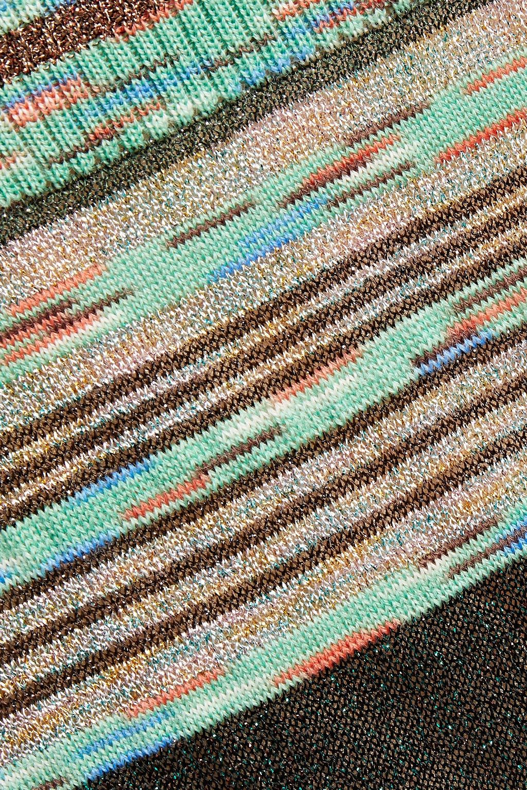 M MISSONI Paneled marled wool-blend midi dress