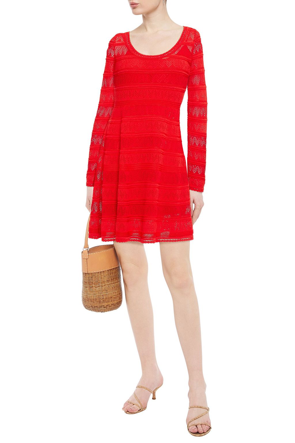 M MISSONI Crochet-knit cotton-blend mini dress