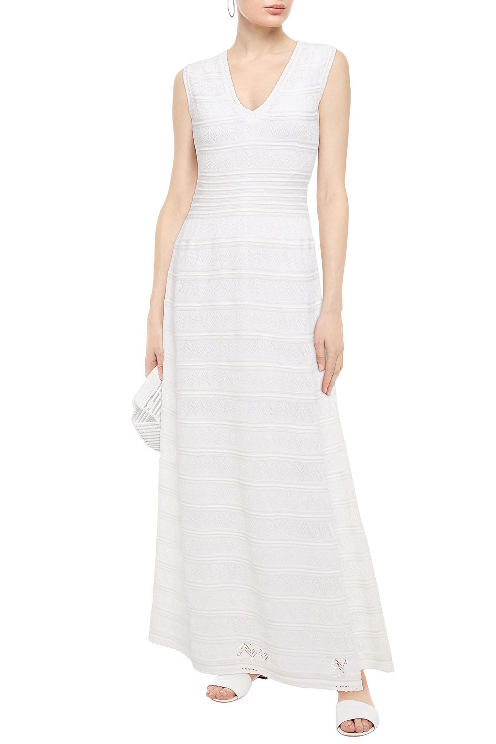 M MISSONI Crochet-knit cotton-blend maxi dress