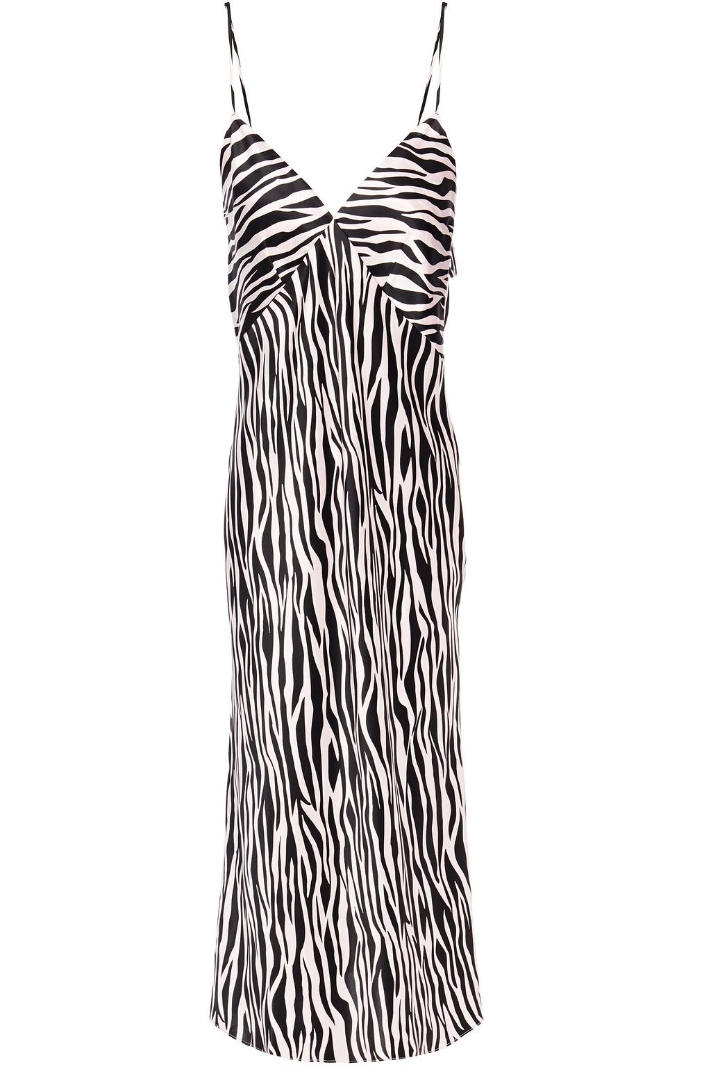 zebra satin dress