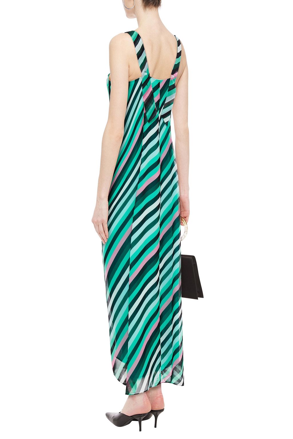 DIANE VON FURSTENBERG Lilita gestreiftes Maxikleid aus Georgette