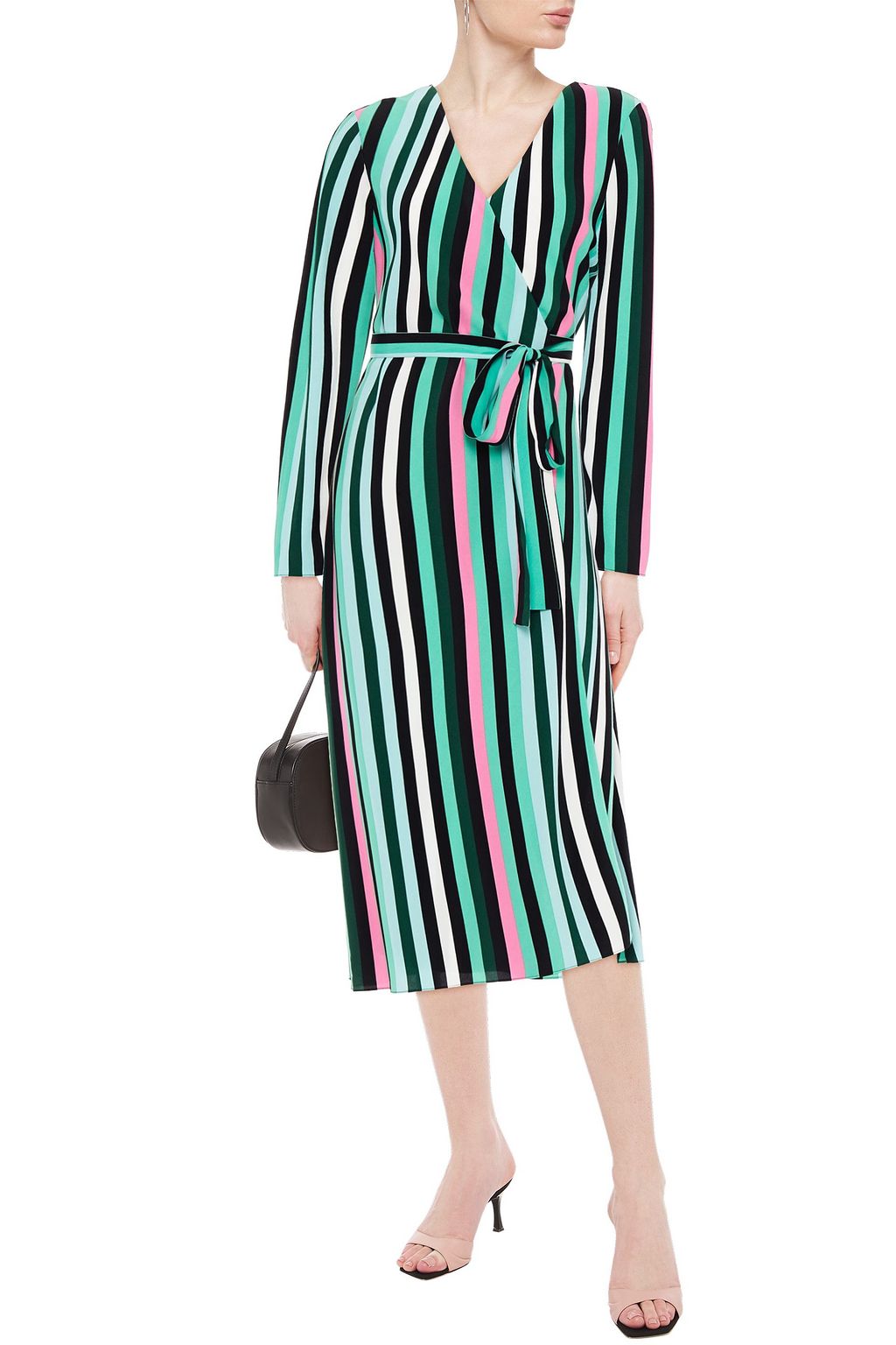 DIANE VON FURSTENBERG Floral-print crepe midi wrap dress