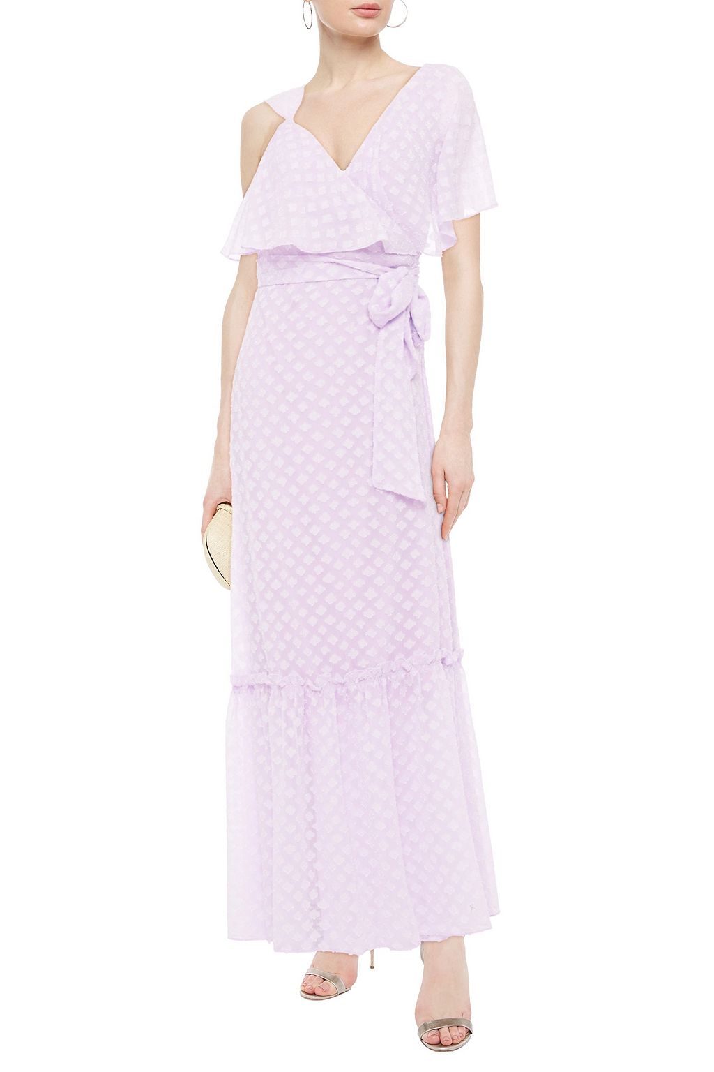 ruffle wrap maxi