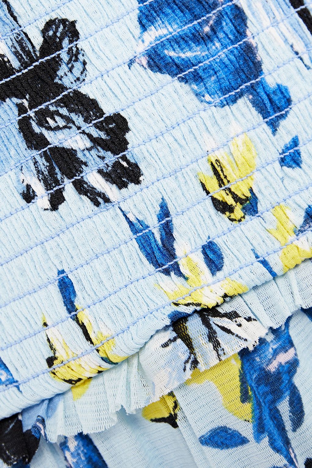 DIANE VON FURSTENBERG Nala Midikleid aus Stretch-Mesh mit floralem Print und Raffung