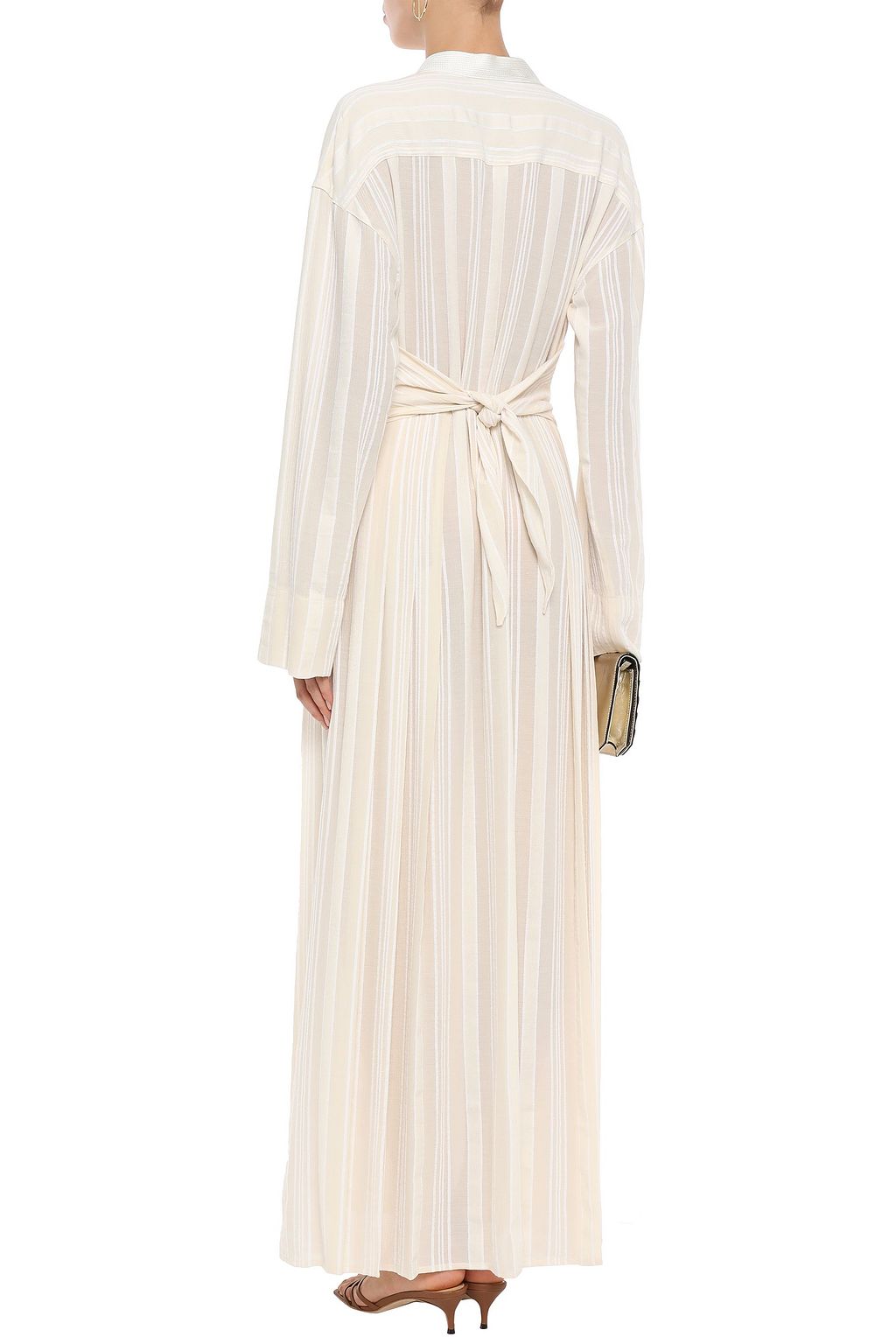 PHILOSOPHY DI LORENZO SERAFINI Belted jacquard maxi dress