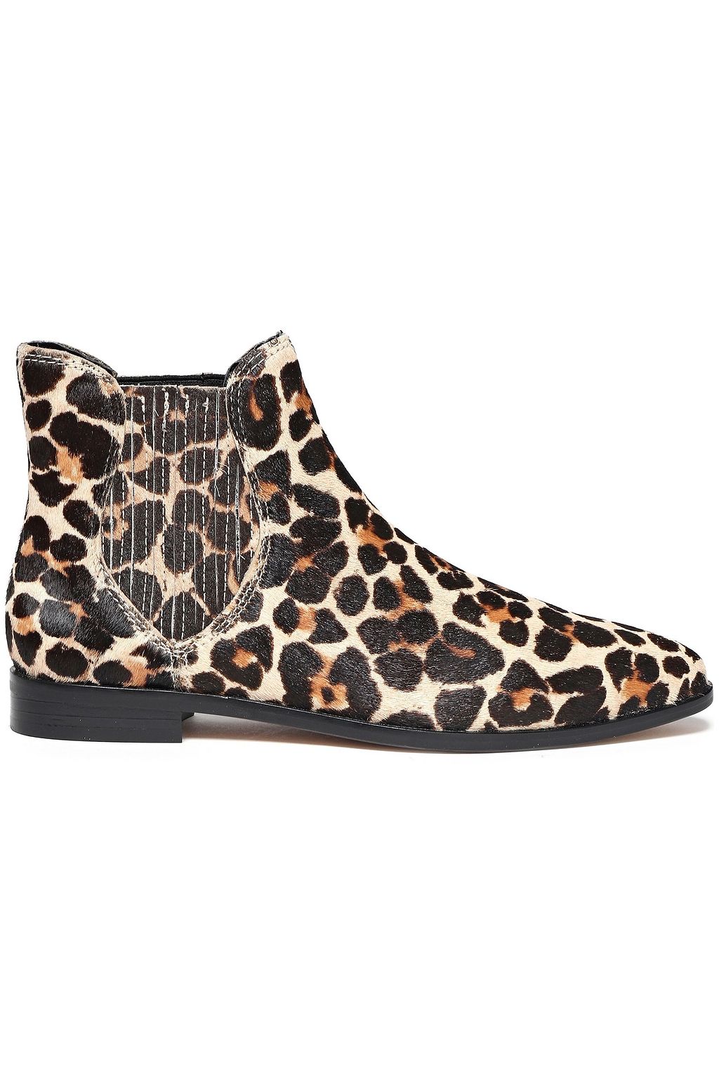 leopard flat boots