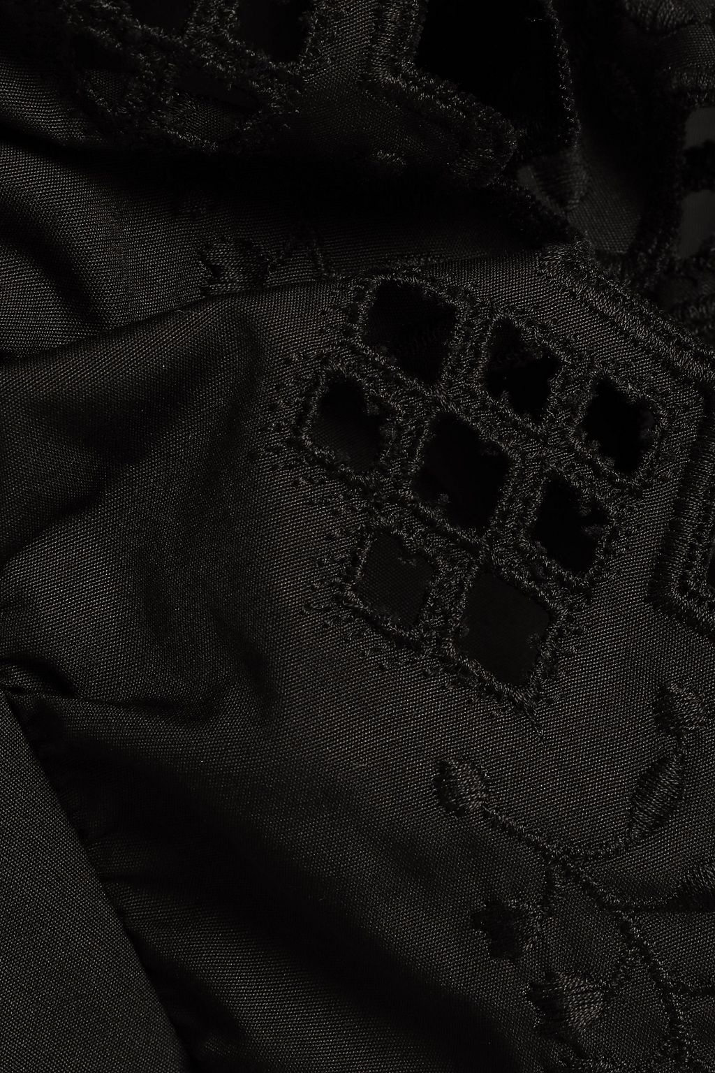 ALBERTA FERRETTI スカラップ イギリス刺繍入り コットンポプリン ミニワンピース