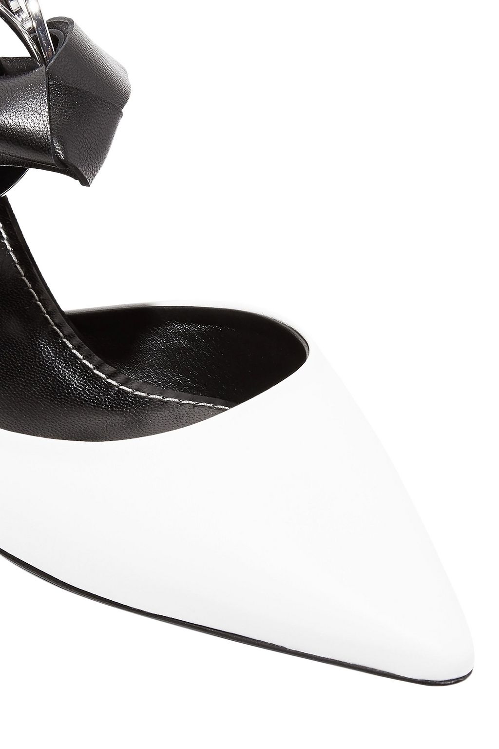 PROENZA SCHOULER Eyelet-embellished leather and suede pumps