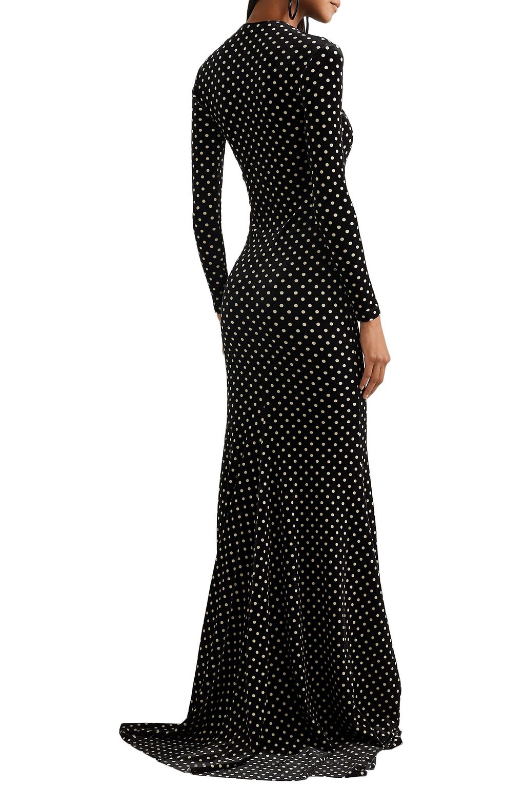 BALENCIAGA Polka-dot chenille gown