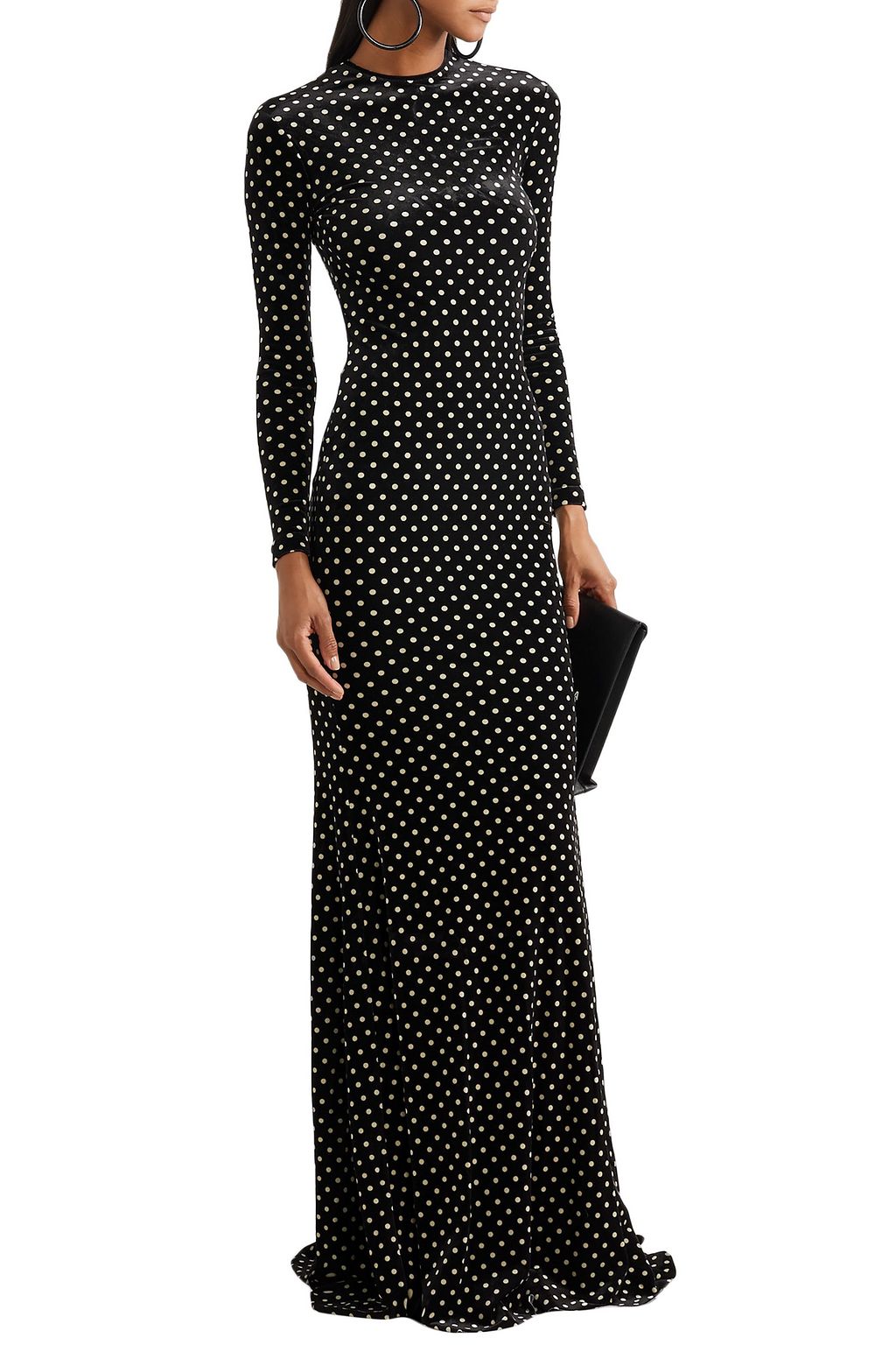 BALENCIAGA Polka-dot chenille gown