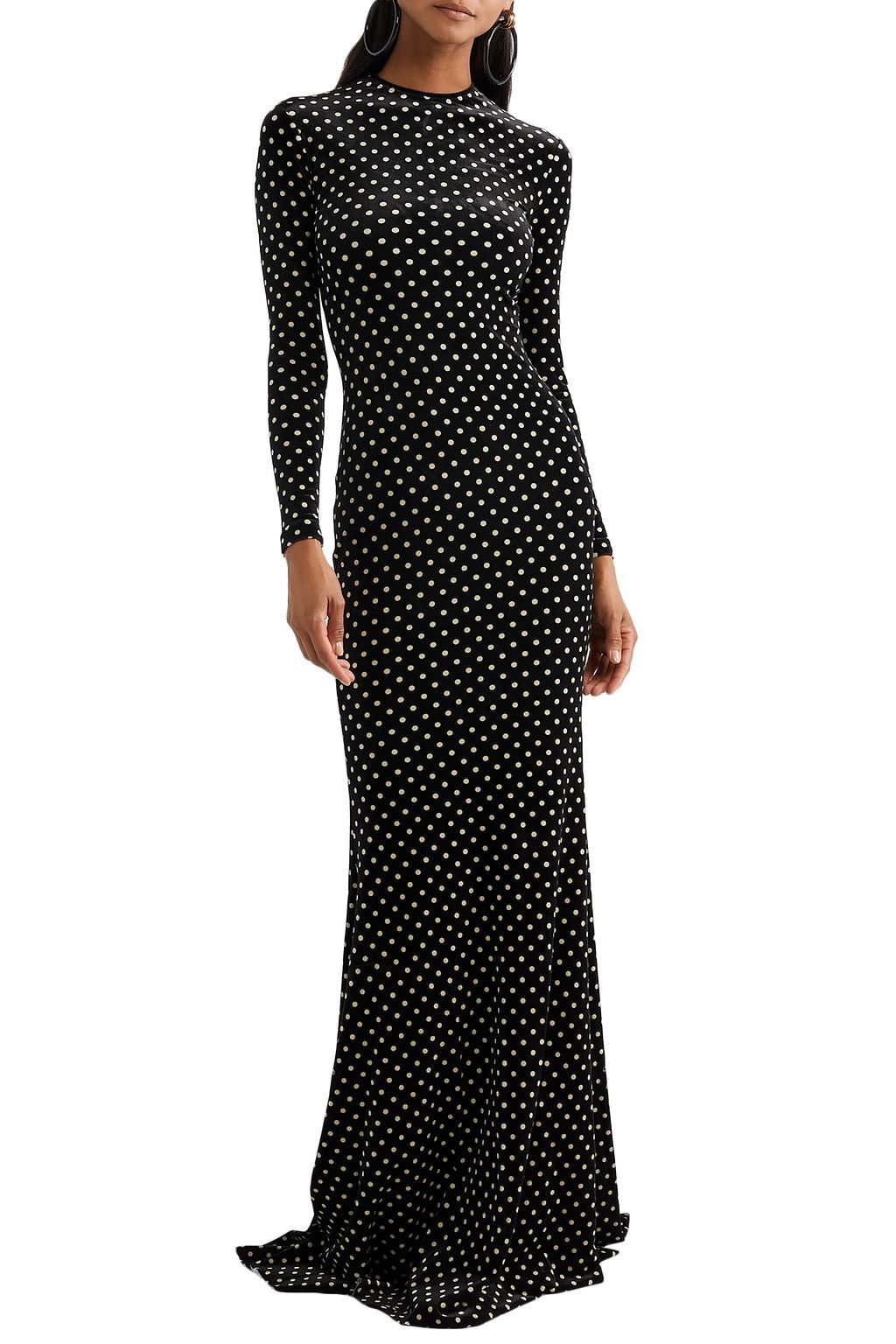BALENCIAGA Polka-dot chenille gown