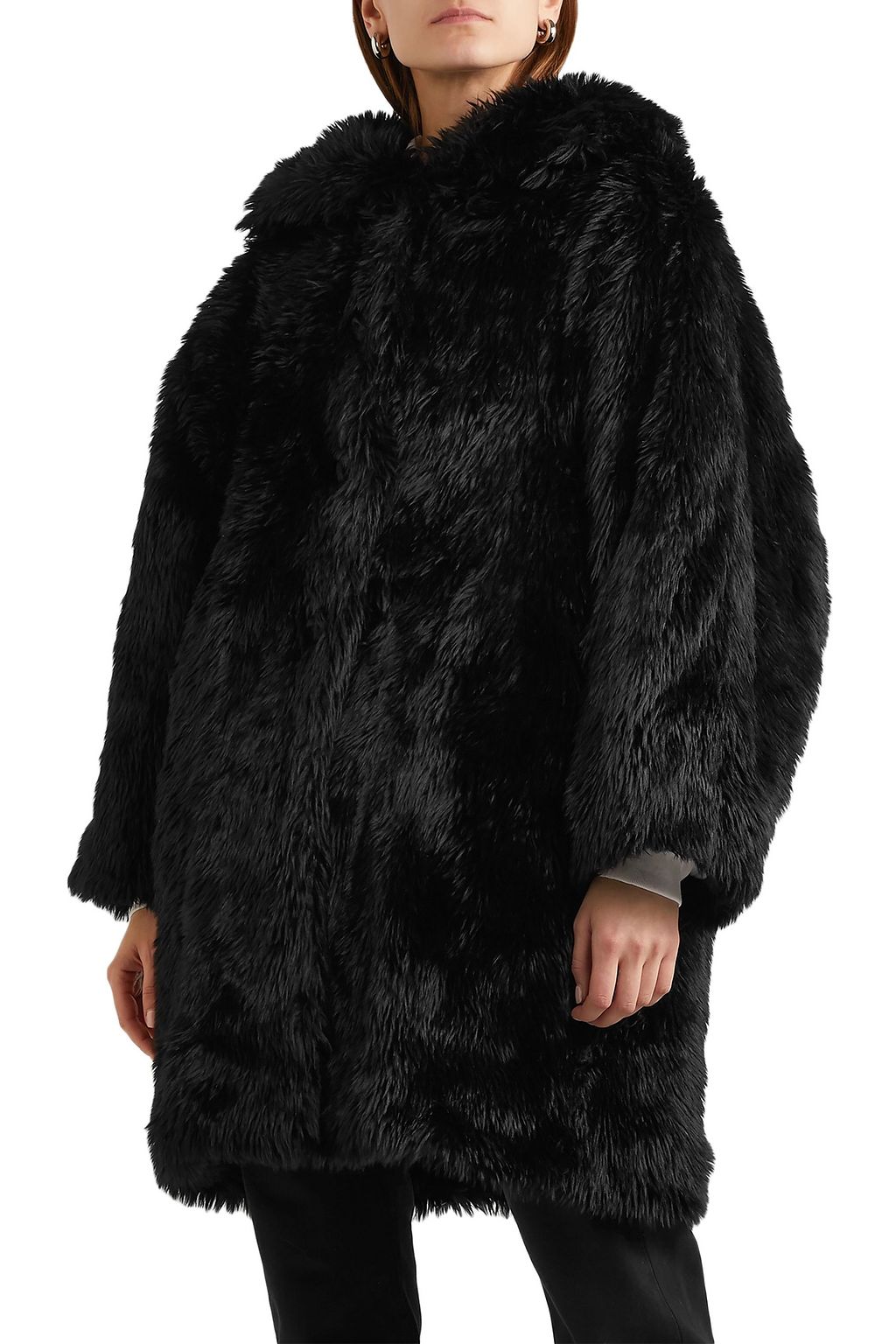 BALENCIAGA Swing oversized faux fur coat