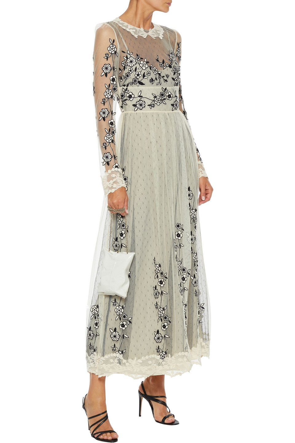 green emerald velvet dress Embroidered Long Sleeve Maxi Dress In Brick – Rebel and Blush main image 0