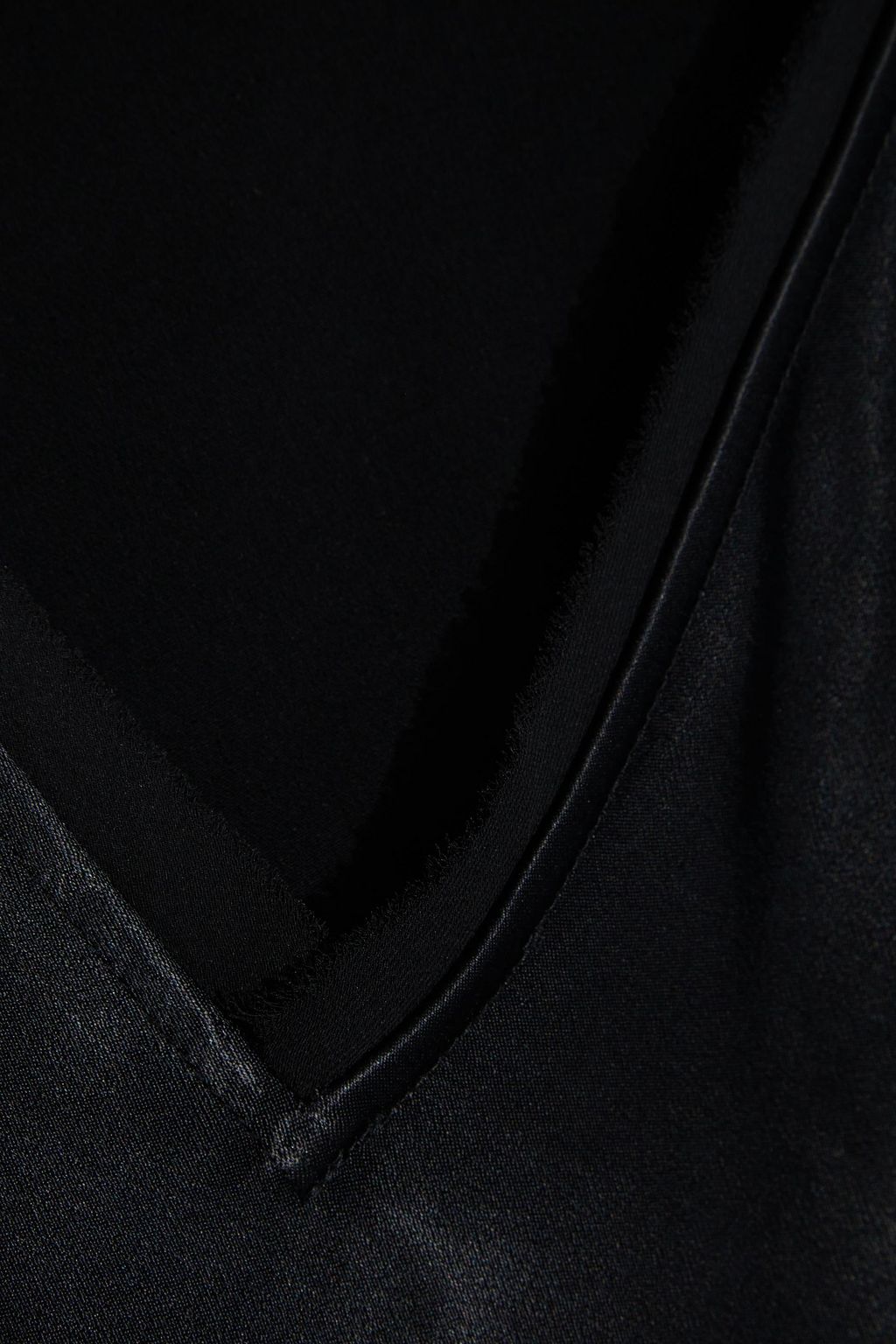 FRAME Frayed satin-crepe camisole