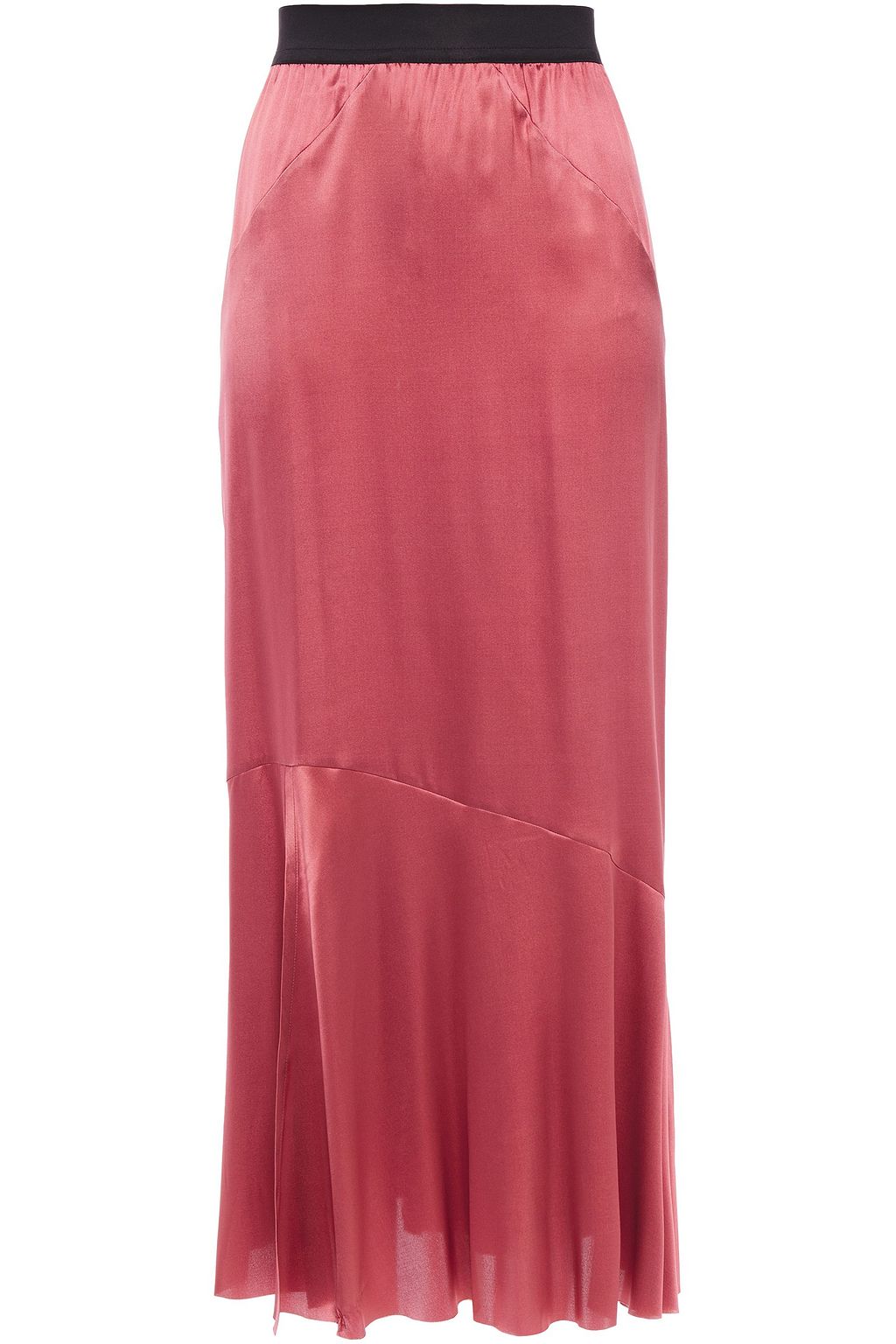silk satin maxi skirt