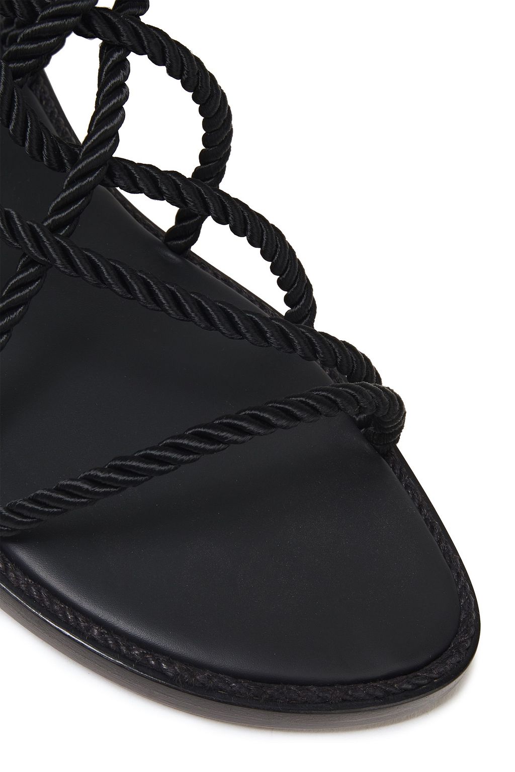 ANN DEMEULEMEESTER Leather-trimmed cord sandals