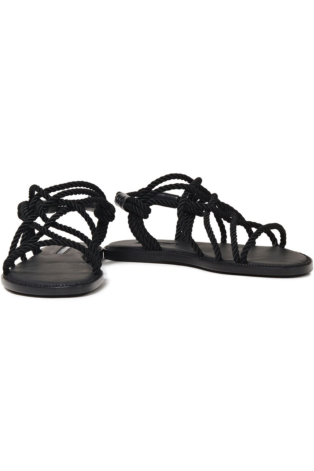 ANN DEMEULEMEESTER Leather-trimmed cord sandals