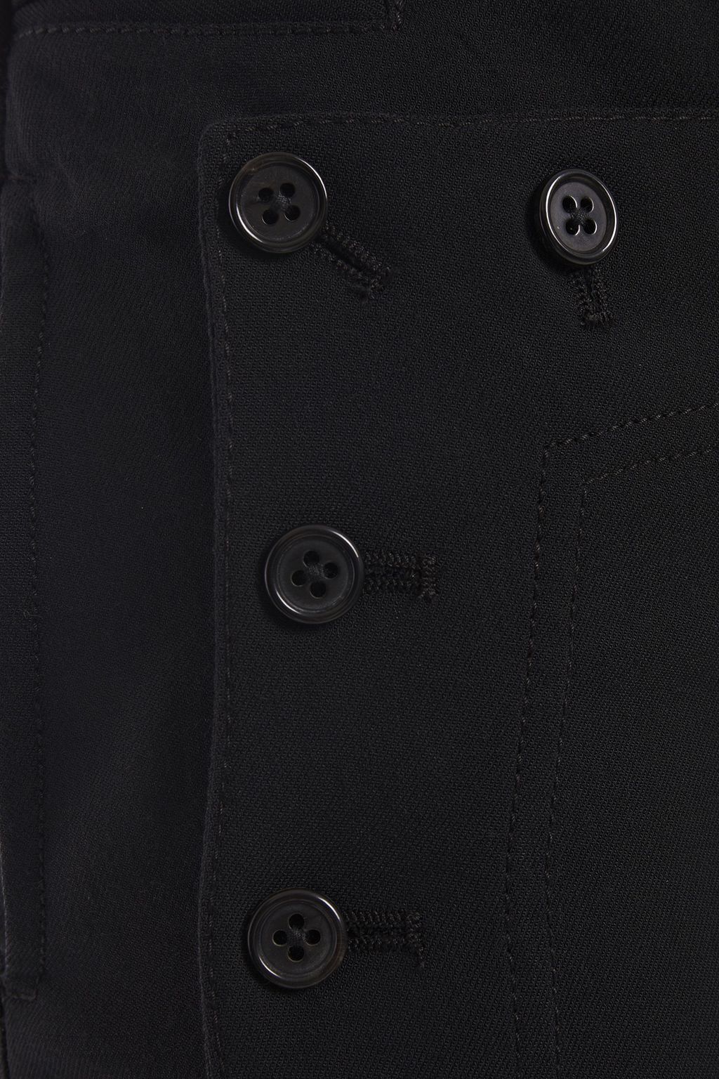 ANN DEMEULEMEESTER Button-detailed twill pencil skirt