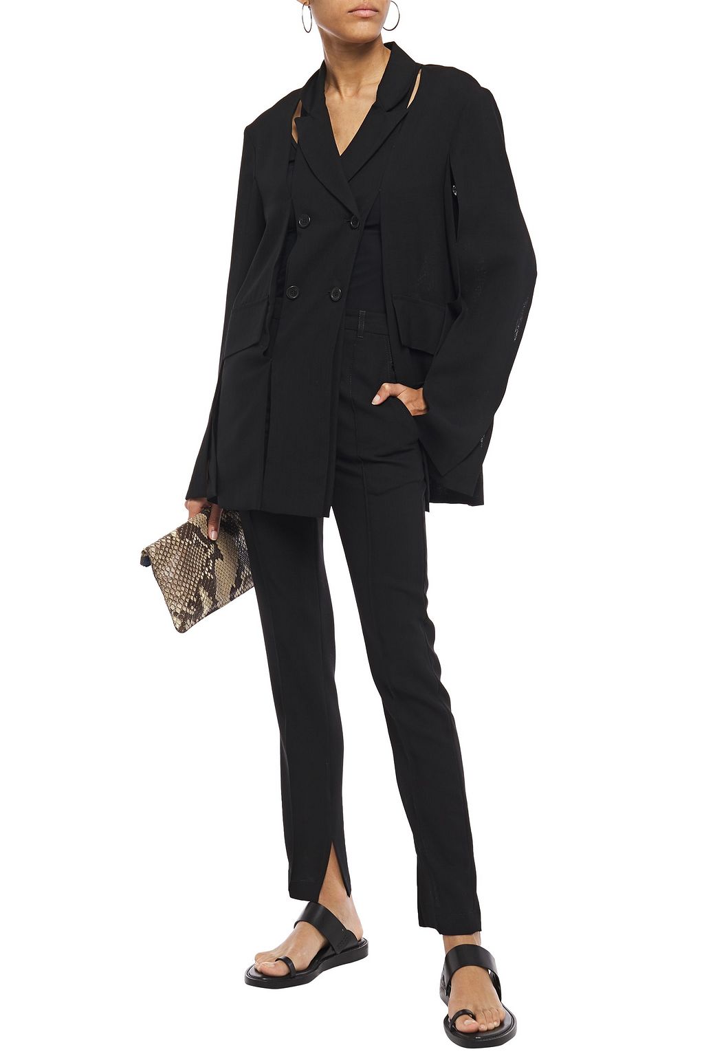 ANN DEMEULEMEESTER Wool slim-leg pants