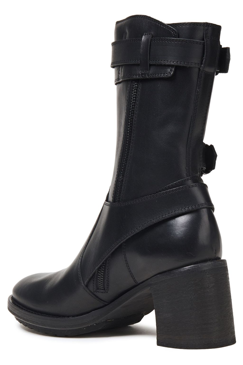ann demeulemeester buckled leather ankle boots