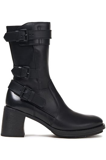 ann demeulemeester buckled leather ankle boots