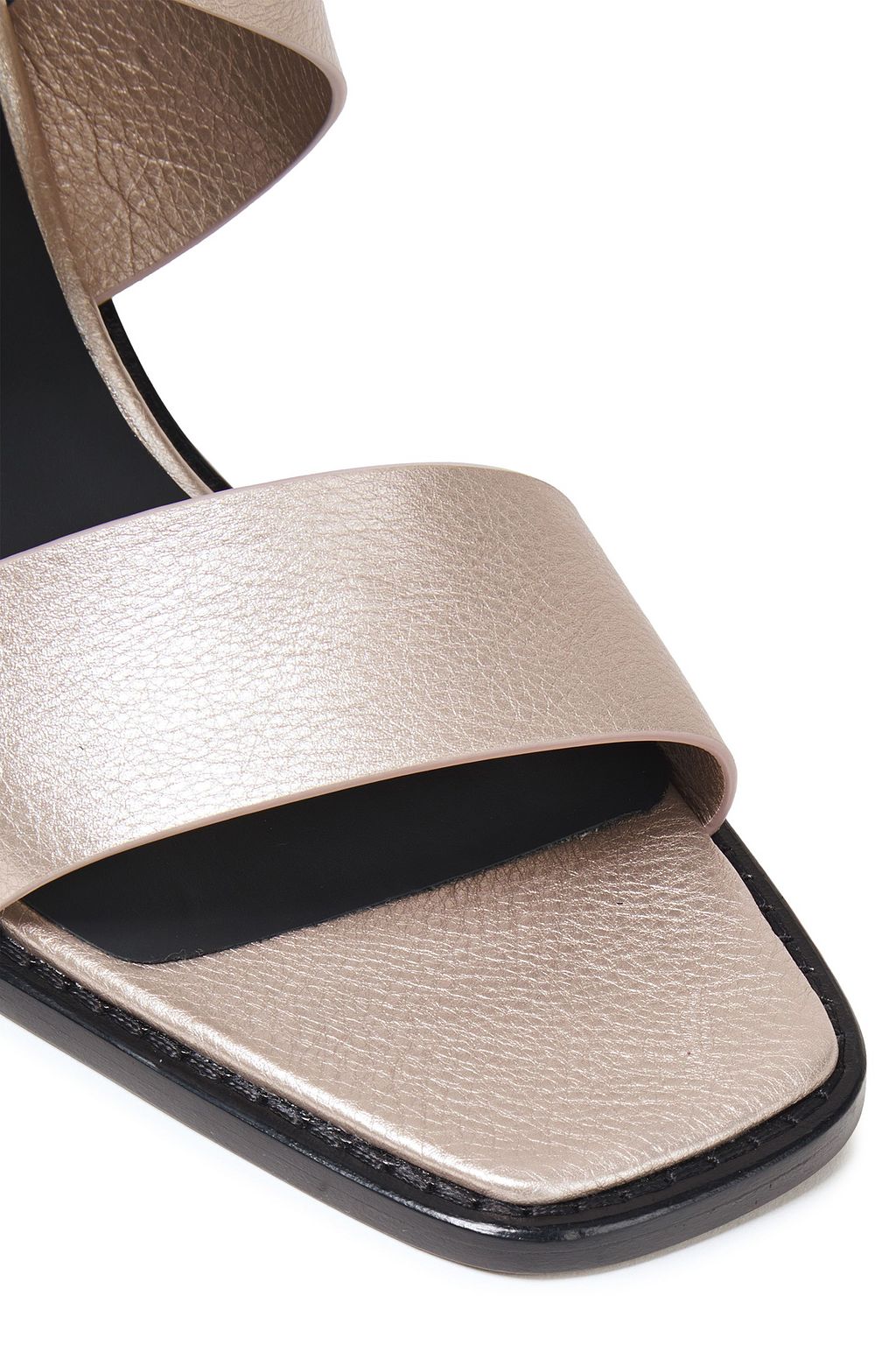 ANN DEMEULEMEESTER Metallic pebbled-leather sandals