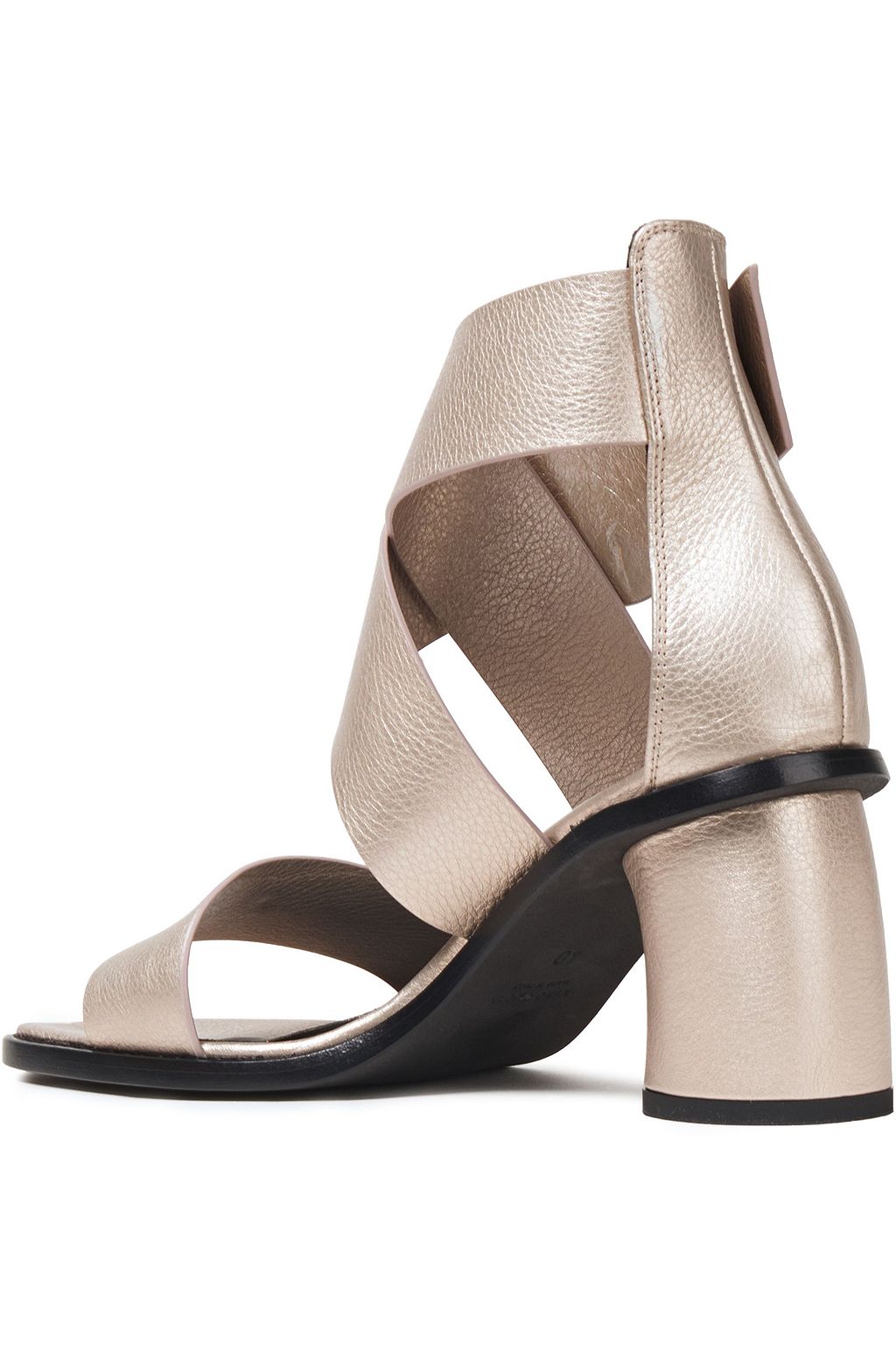 ANN DEMEULEMEESTER Metallic pebbled-leather sandals