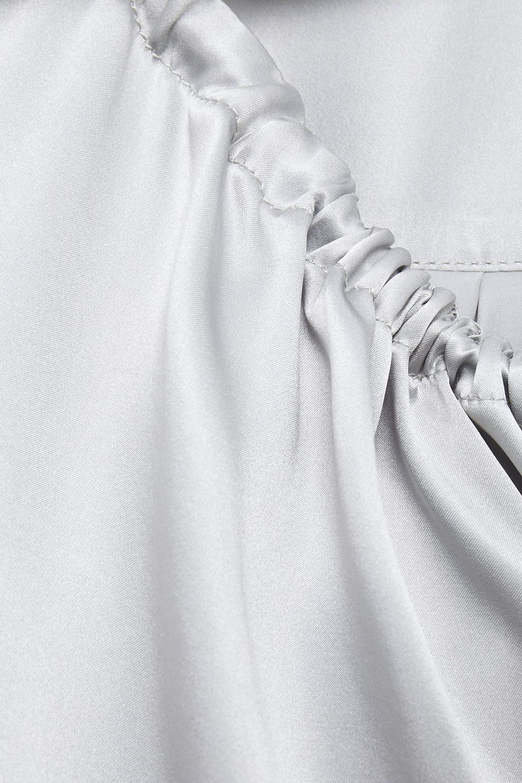 ANN DEMEULEMEESTER アシンメトリー タイネック シルクサテン ミディワンピース