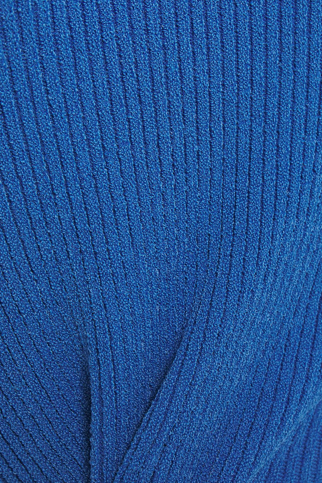 AUTUMN CASHMERE Fluted ribbed-knit mini dress