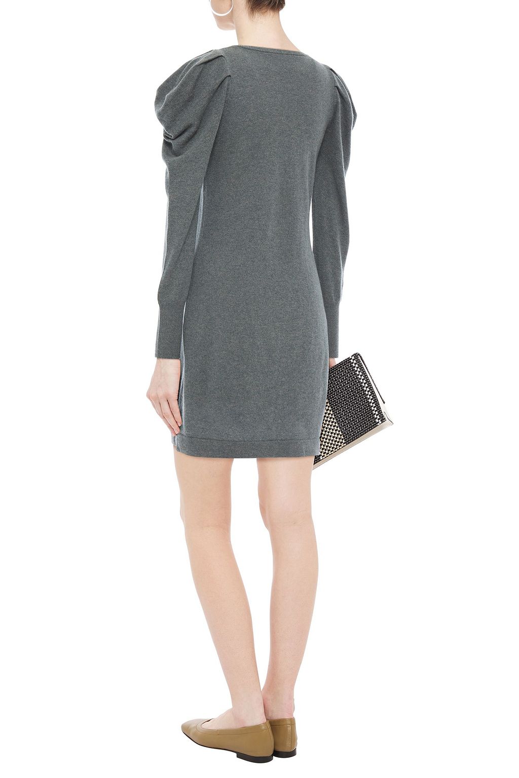 AUTUMN CASHMERE Gathered cashmere mini dress