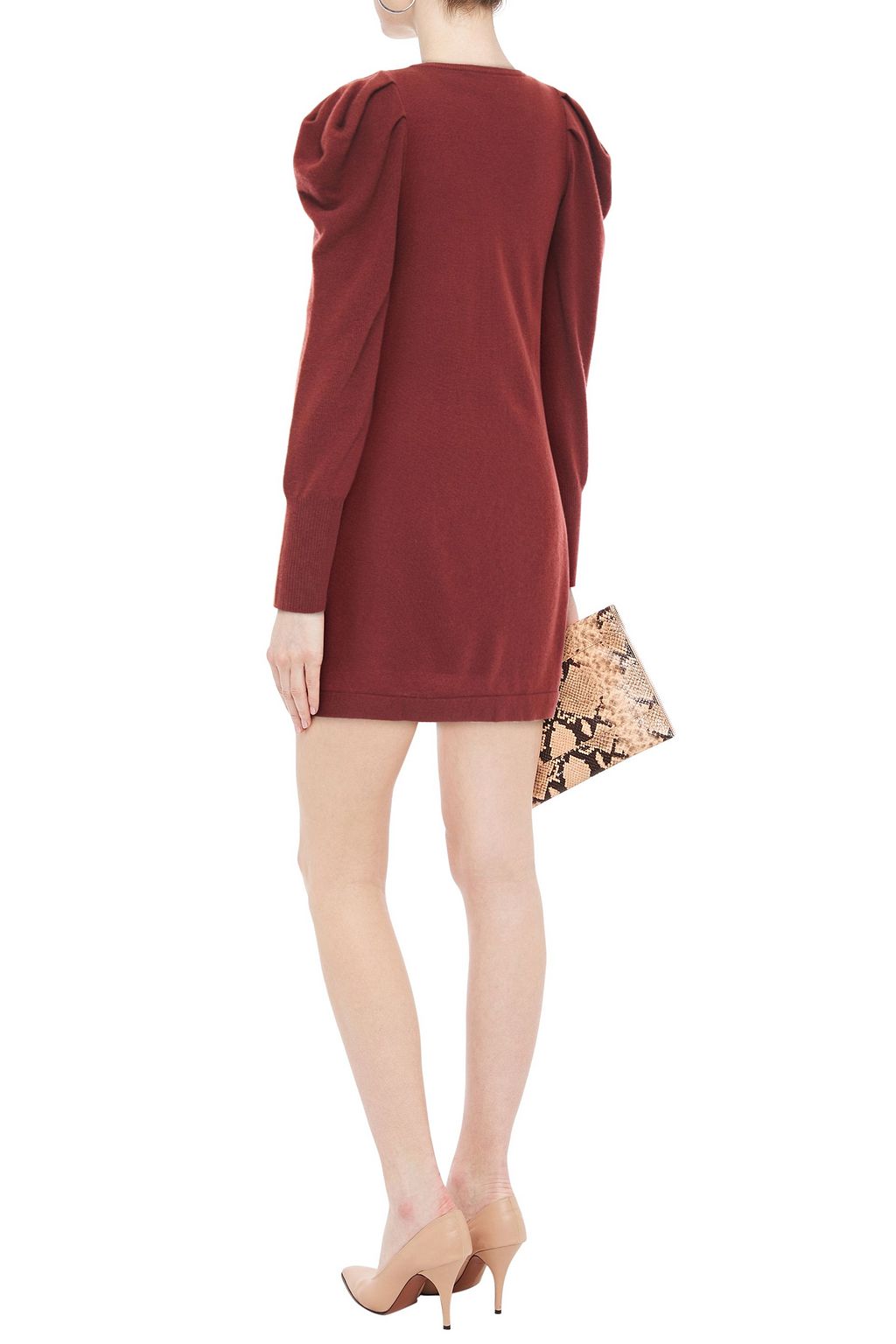 AUTUMN CASHMERE Gathered cashmere mini dress