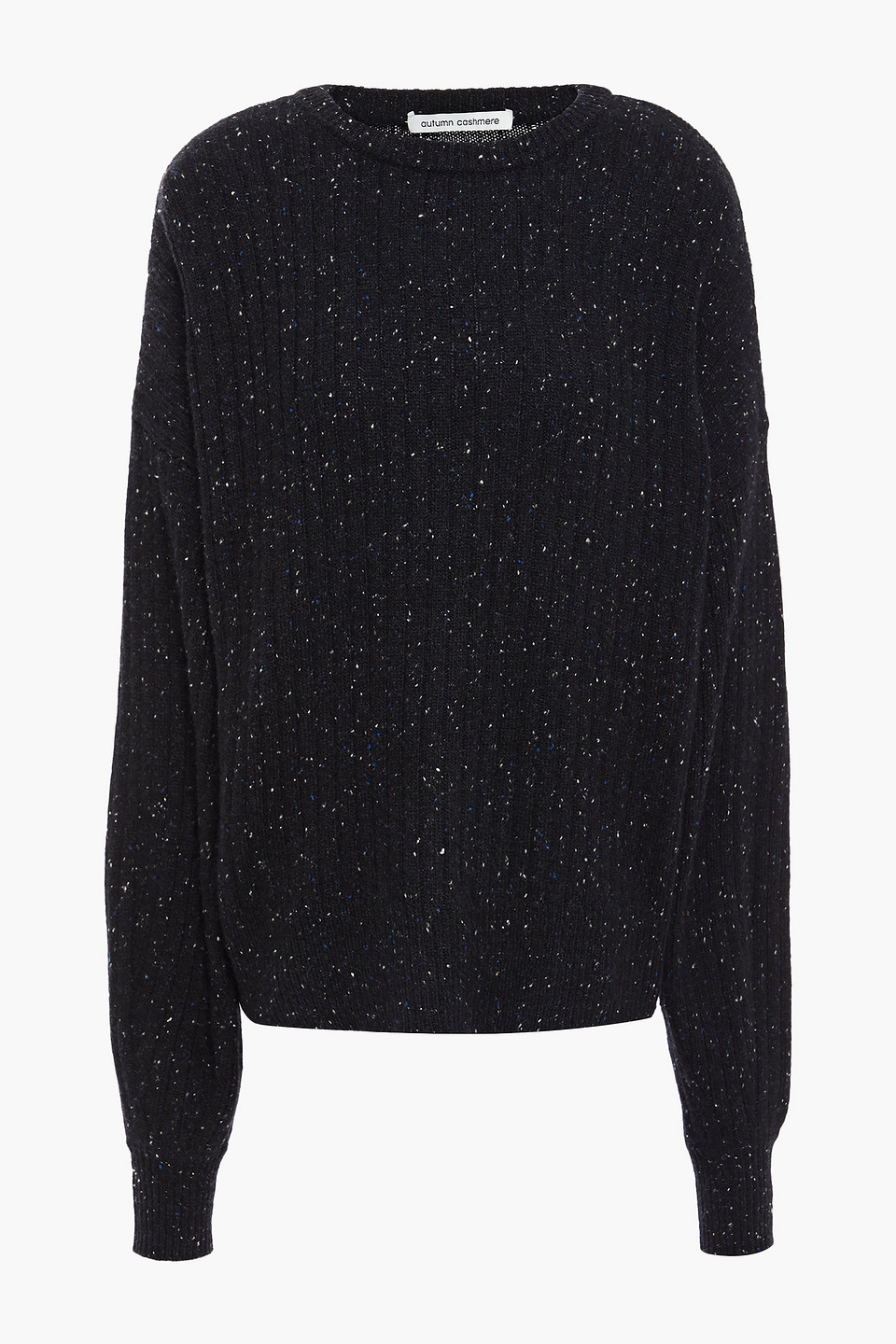 Autumn Cashmere Woman Ribbed Cashmere Sweater Black Size S