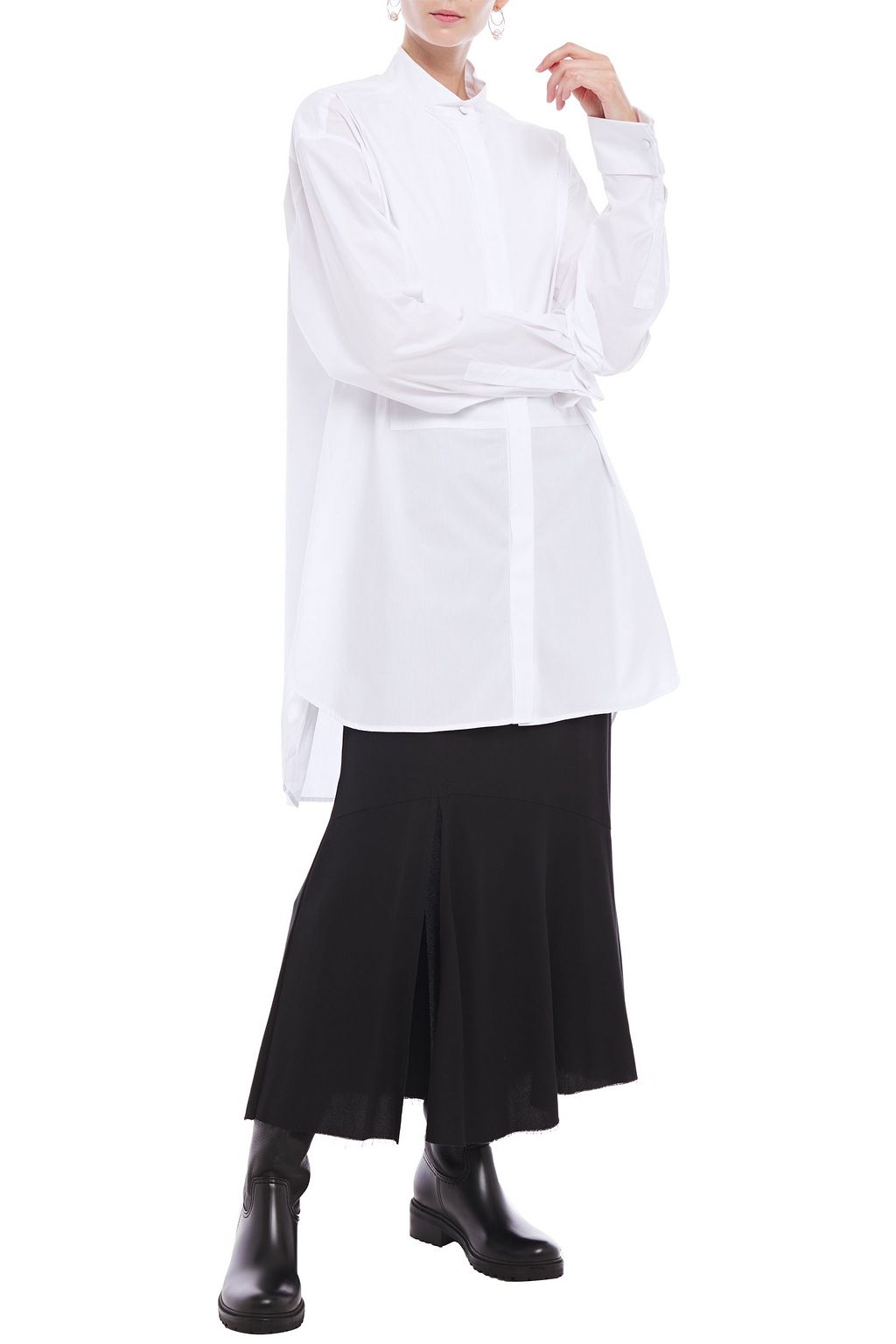 ANN DEMEULEMEESTER Oversized cotton-poplin shirt