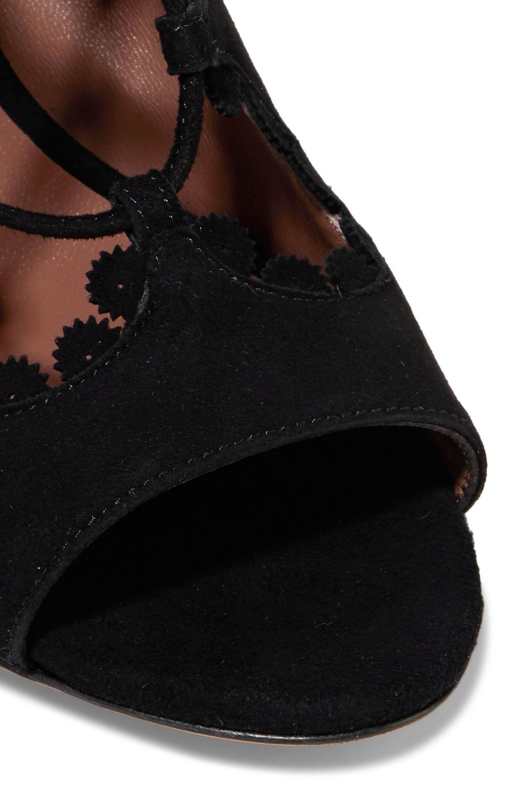 TABITHA SIMMONS Farraday lace-up scalloped suede ankle boots