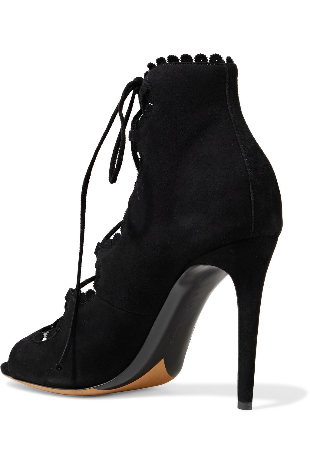 TABITHA SIMMONS Farraday lace-up scalloped suede ankle boots