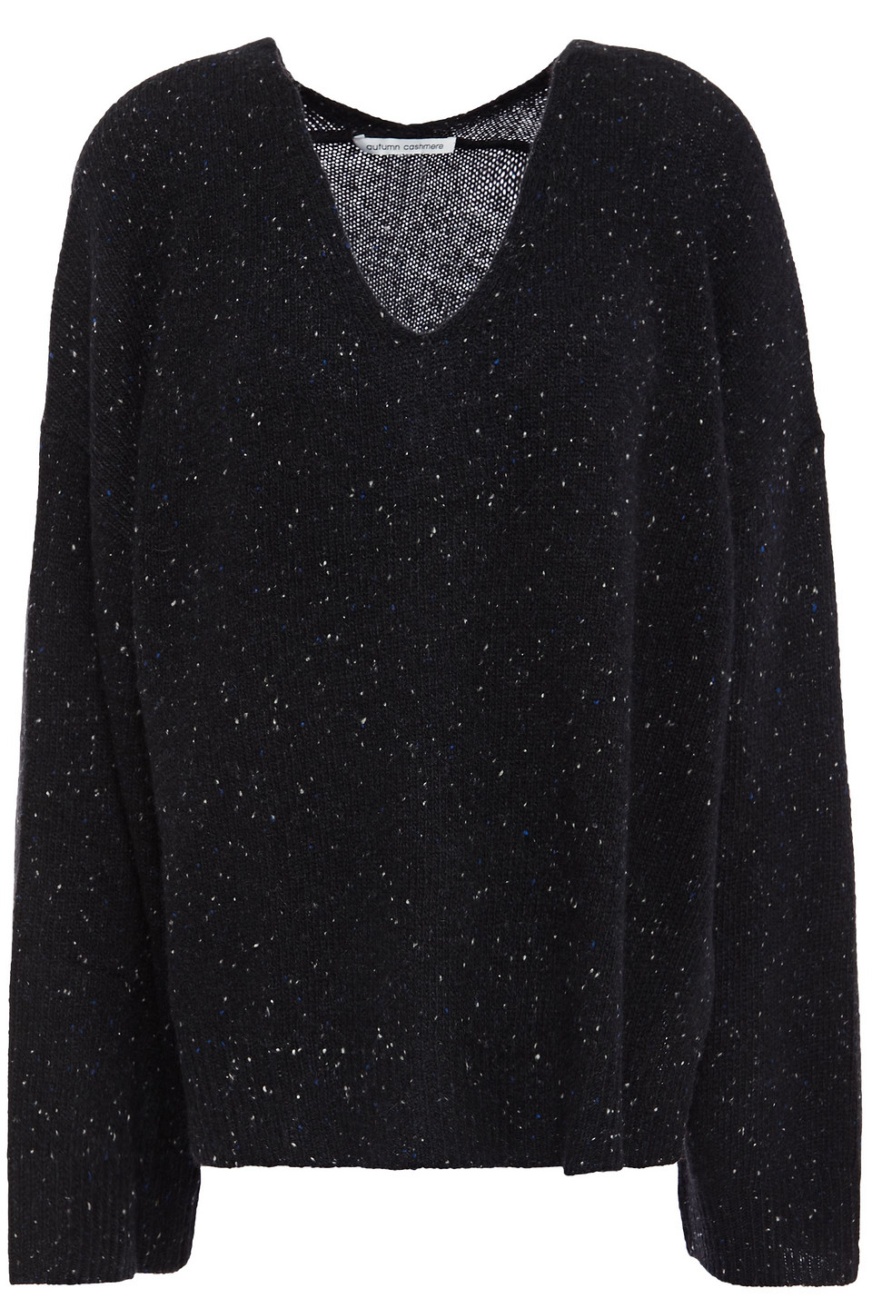 Autumn Cashmere Woman Donegal Cashmere Sweater Black Size S