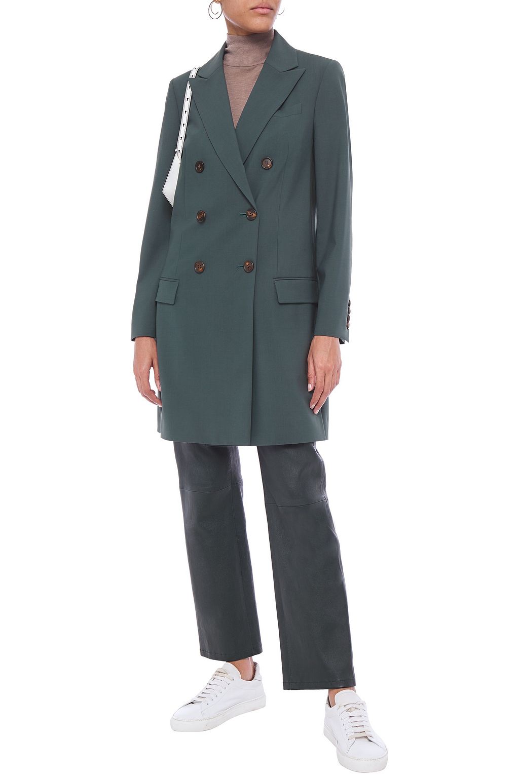BRUNELLO CUCINELLI Double-breasted wool-blend coat