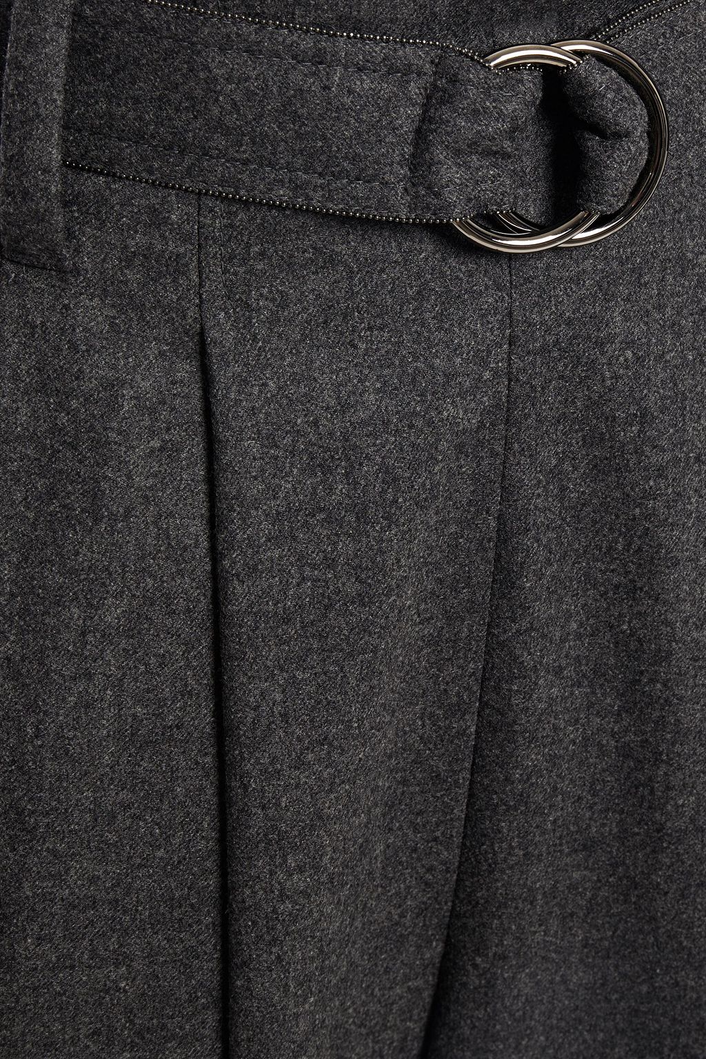 BRUNELLO CUCINELLI Belted pleated wool-blend twill tapered pants