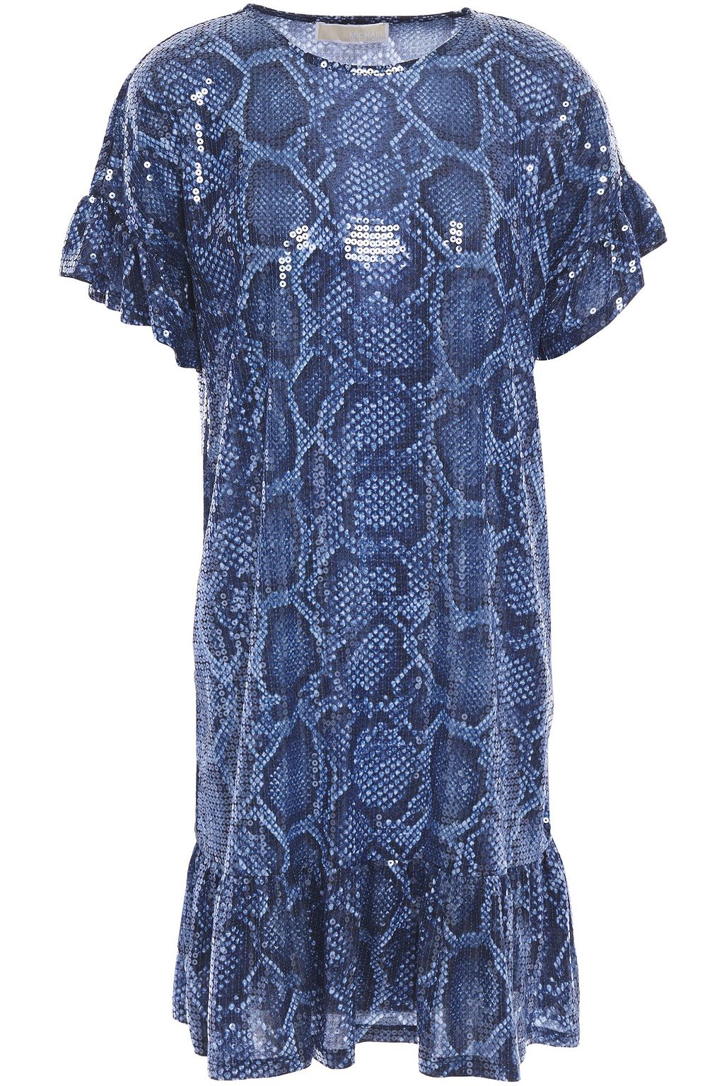 michael kors blue sequin dress