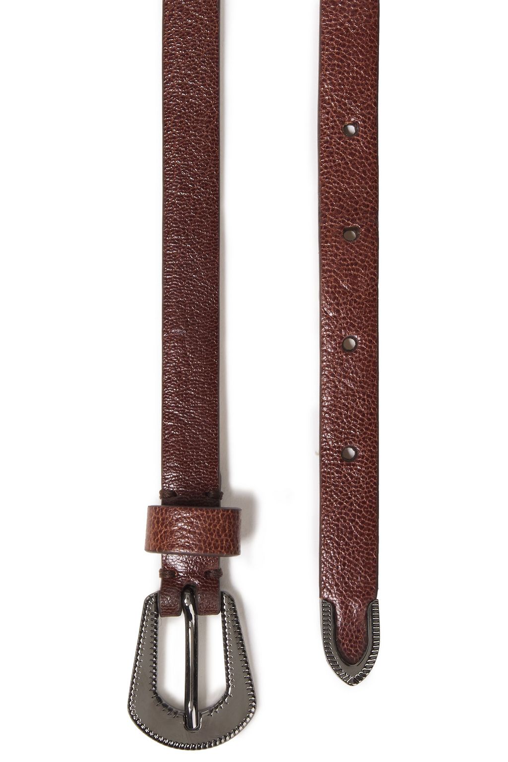 BRUNELLO CUCINELLI Pebbled-leather belt