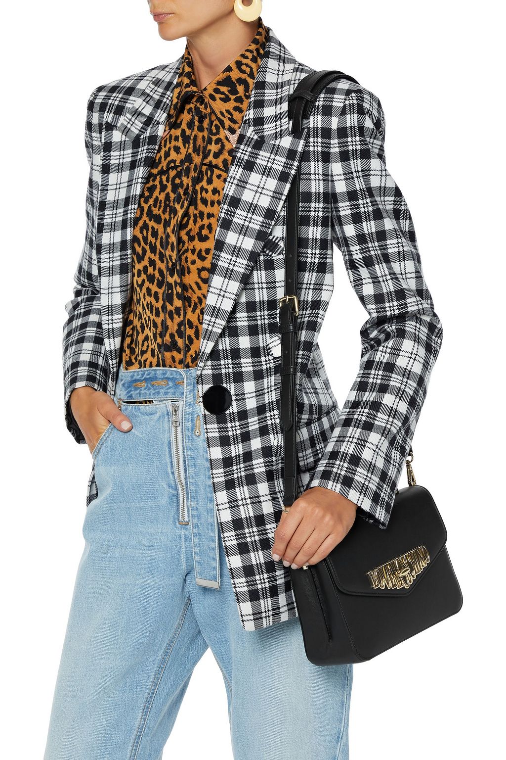 LOVE MOSCHINO Logo-embellished faux leather shoulder bag