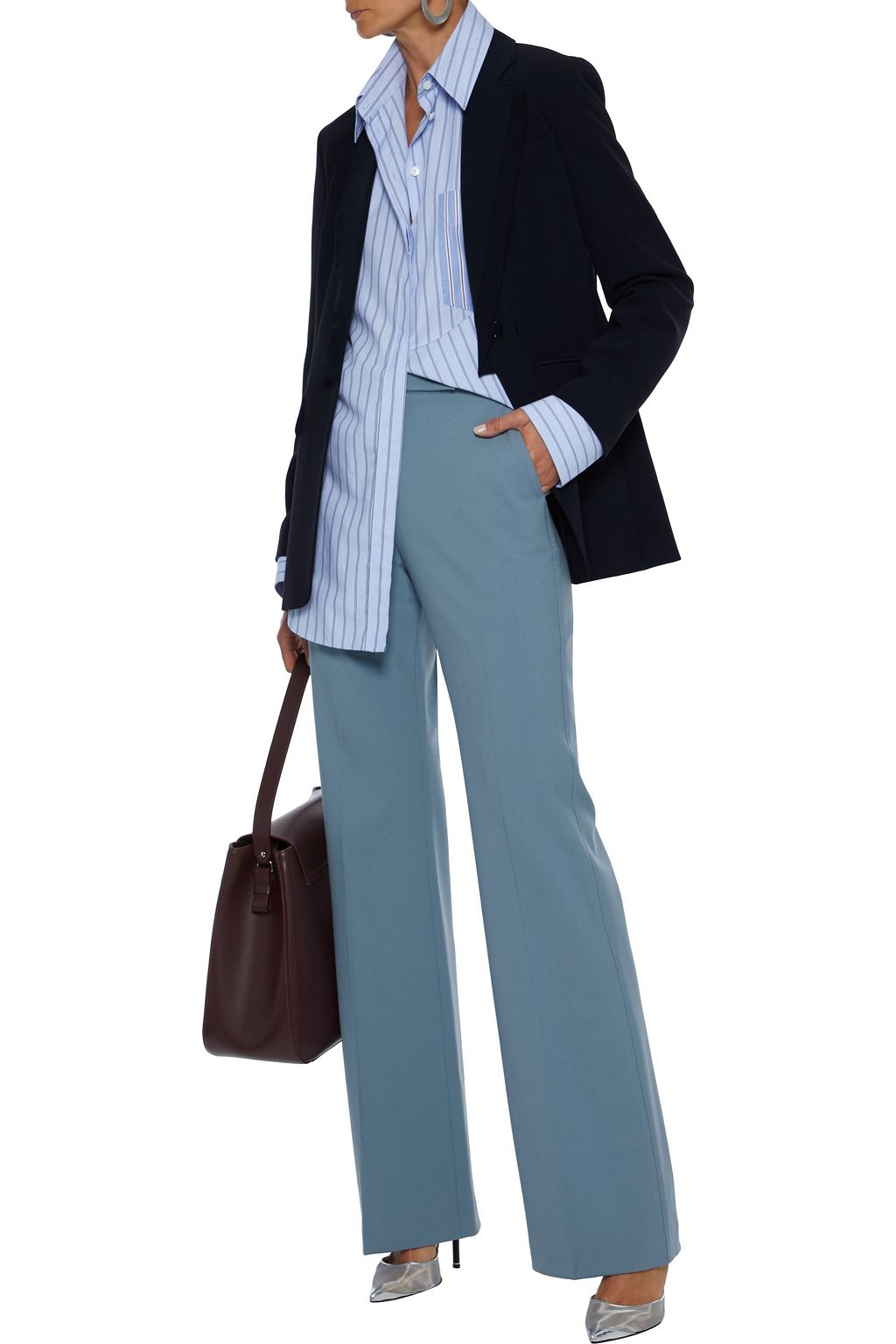 MAX MARA Tirsi silk-trimmed cady blazer