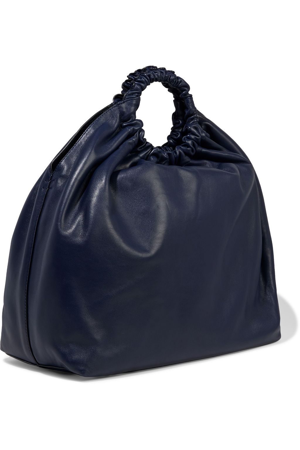 THE ROW Double Circle gathered leather tote