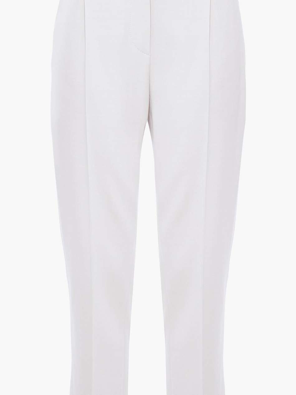 cropped wool-blend twill tapered pants