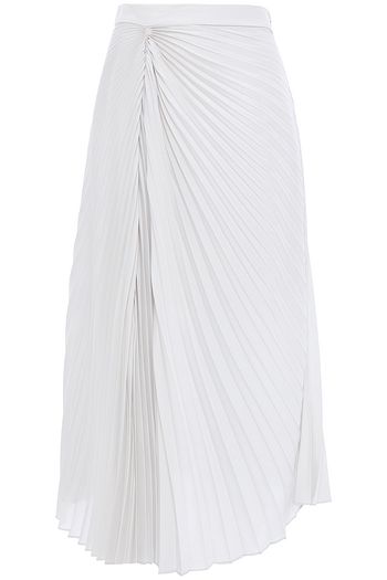 designer pleated midi skirt