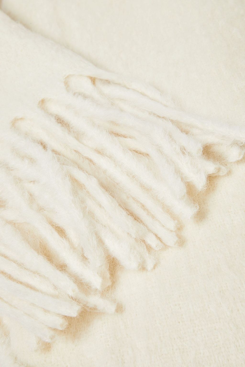 BRUNELLO CUCINELLI Fringed alpaca and wool-blend scarf