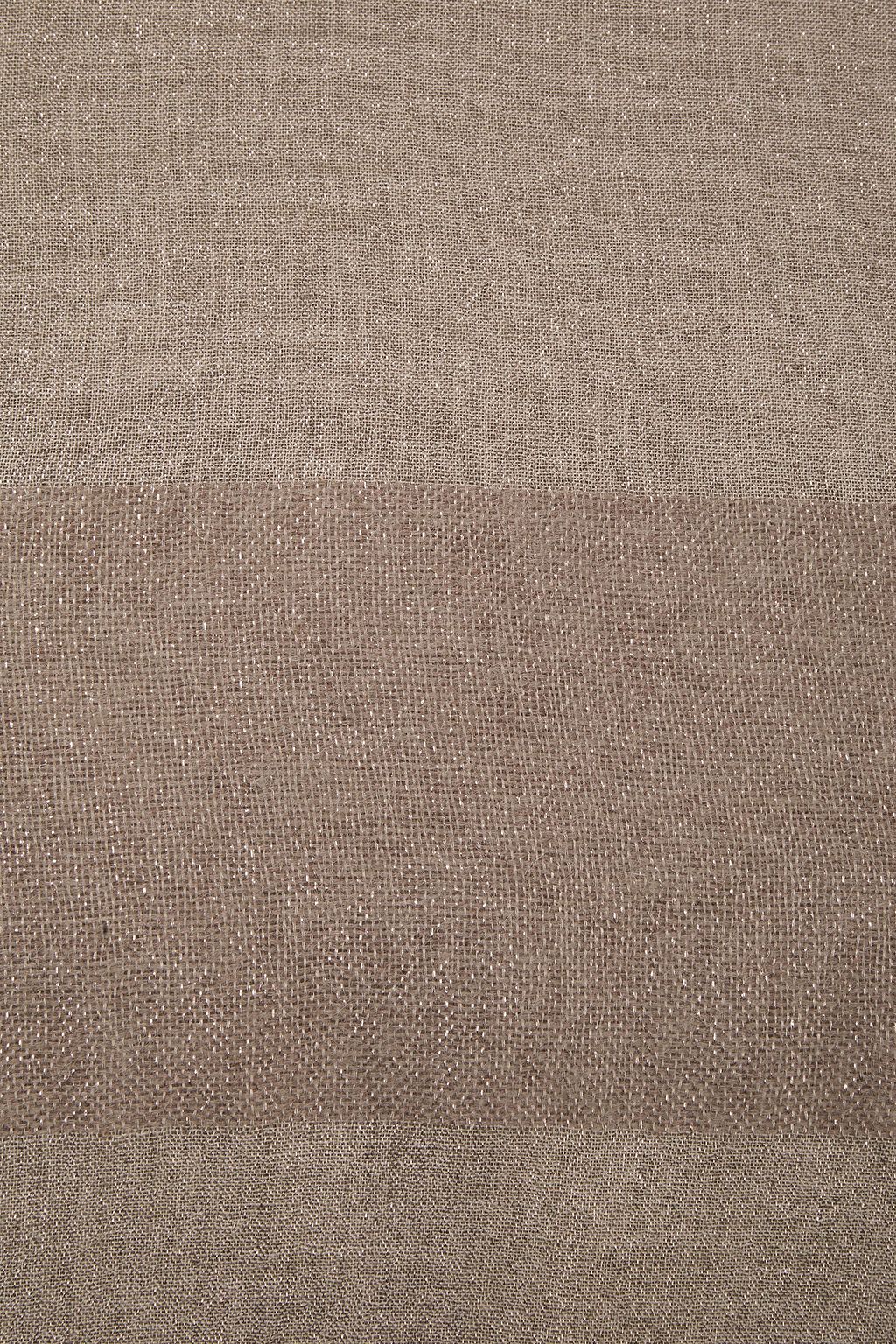 BRUNELLO CUCINELLI Frayed metallic striped gauze scarf
