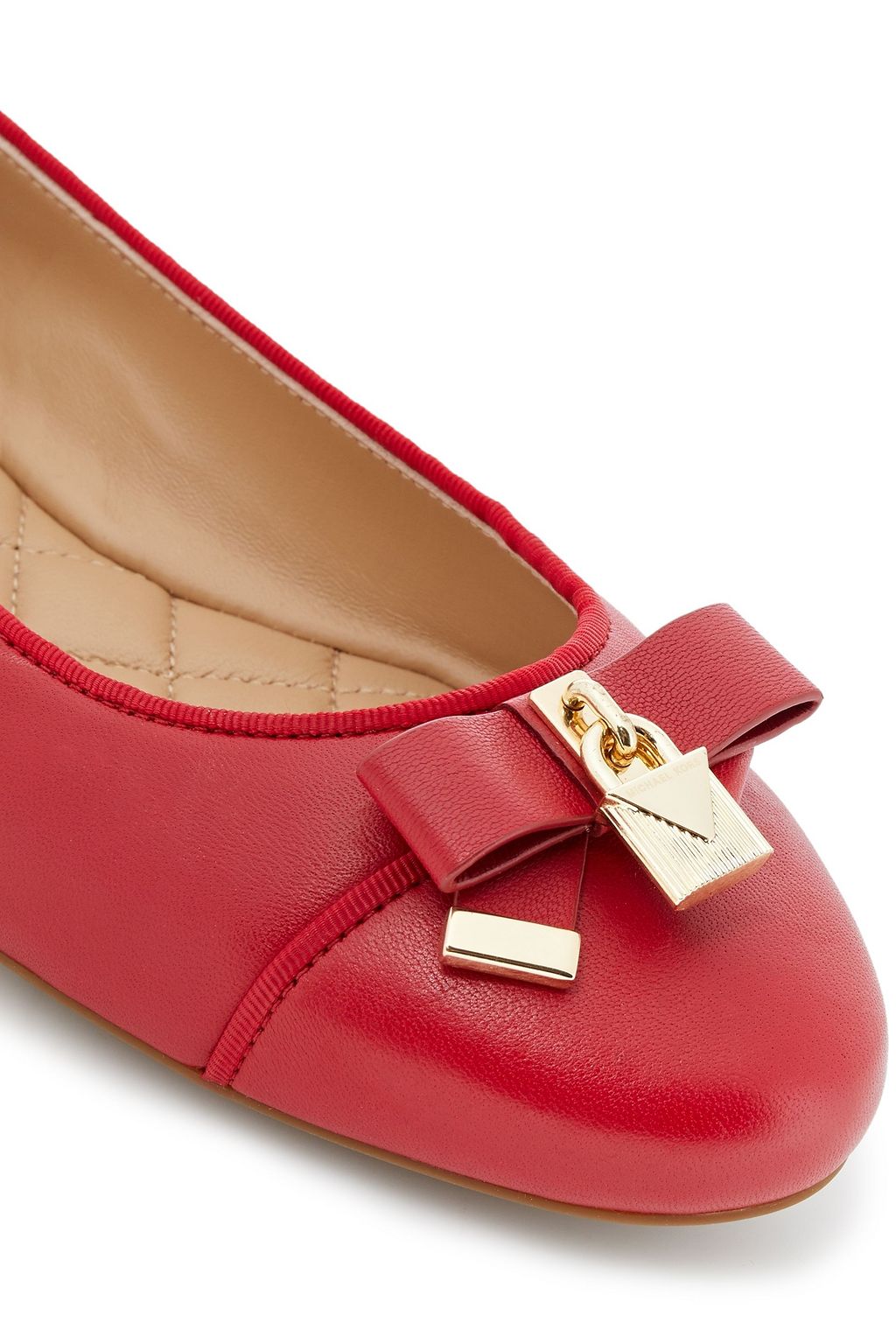 mk red flat shoes