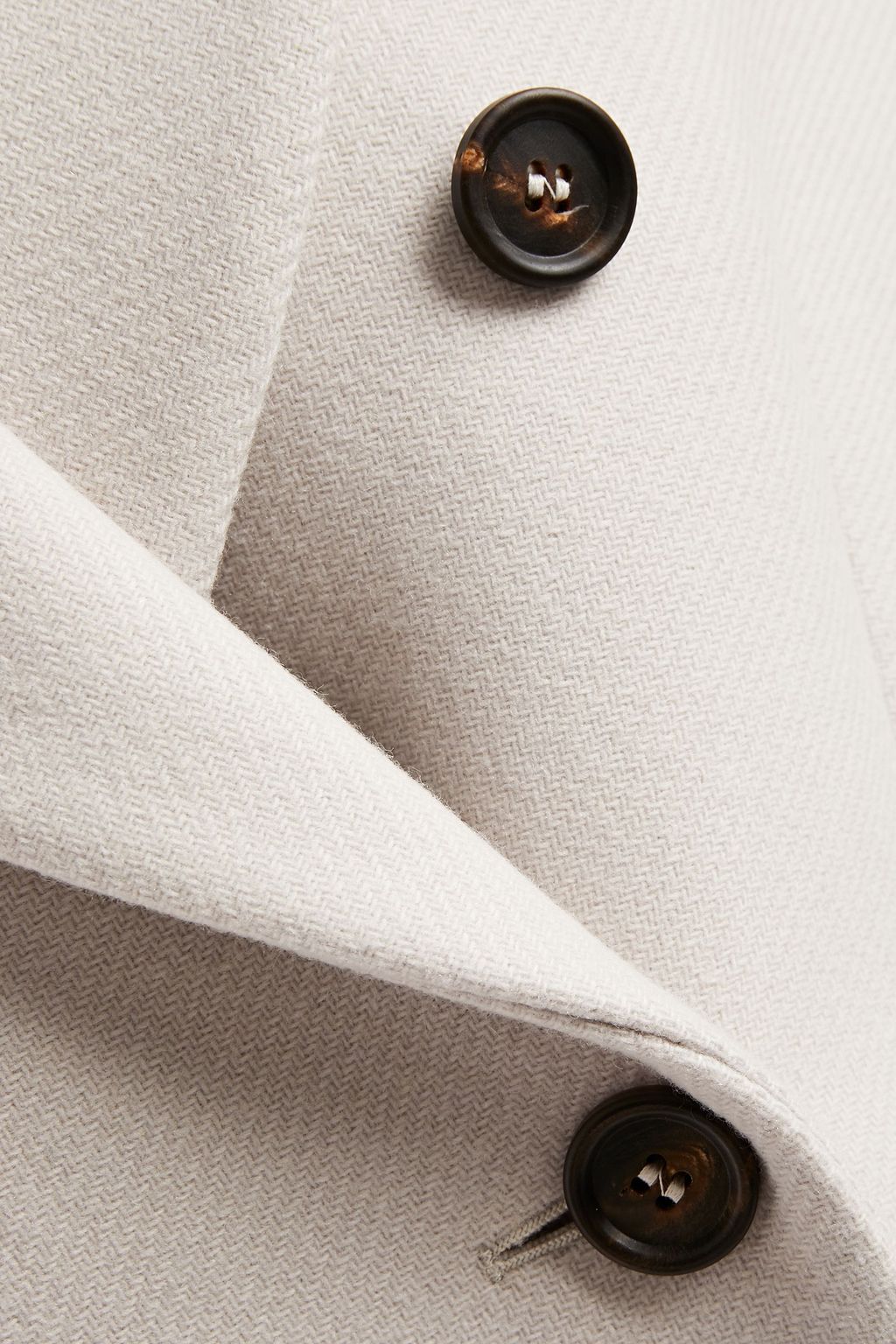 BRUNELLO CUCINELLI Double-breasted bead-embellished wool-blend twill coat